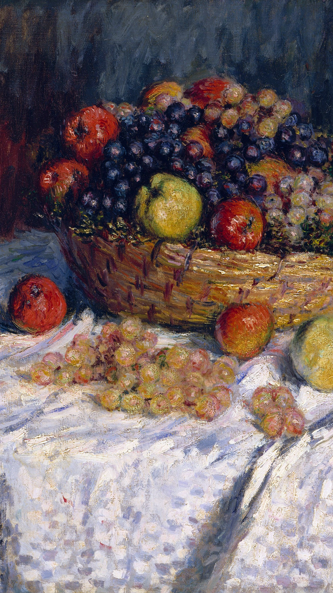 クロード・モネ - リンゴとブドウ - 名画の待受画像｜絵画の壁紙